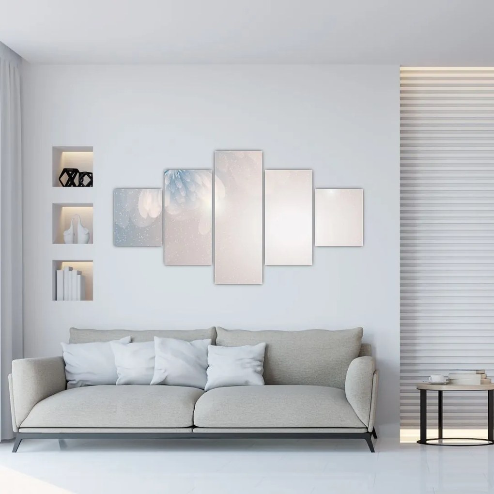 Obraz - Zaśnieżone kwiaty (125x70 cm)