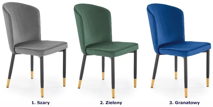 Szare pikowane krzesło tapicerowane glamour - Ashley