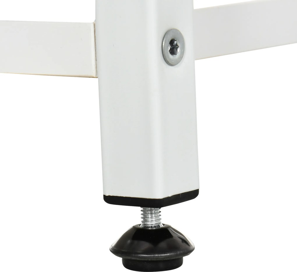 Outsunny Stojak na kwiaty, stojak na rośliny, 7 półek, do użytku wewnętrznego i zewnętrznego, stalowy, biały, 65 x 23 x 94,5 cm