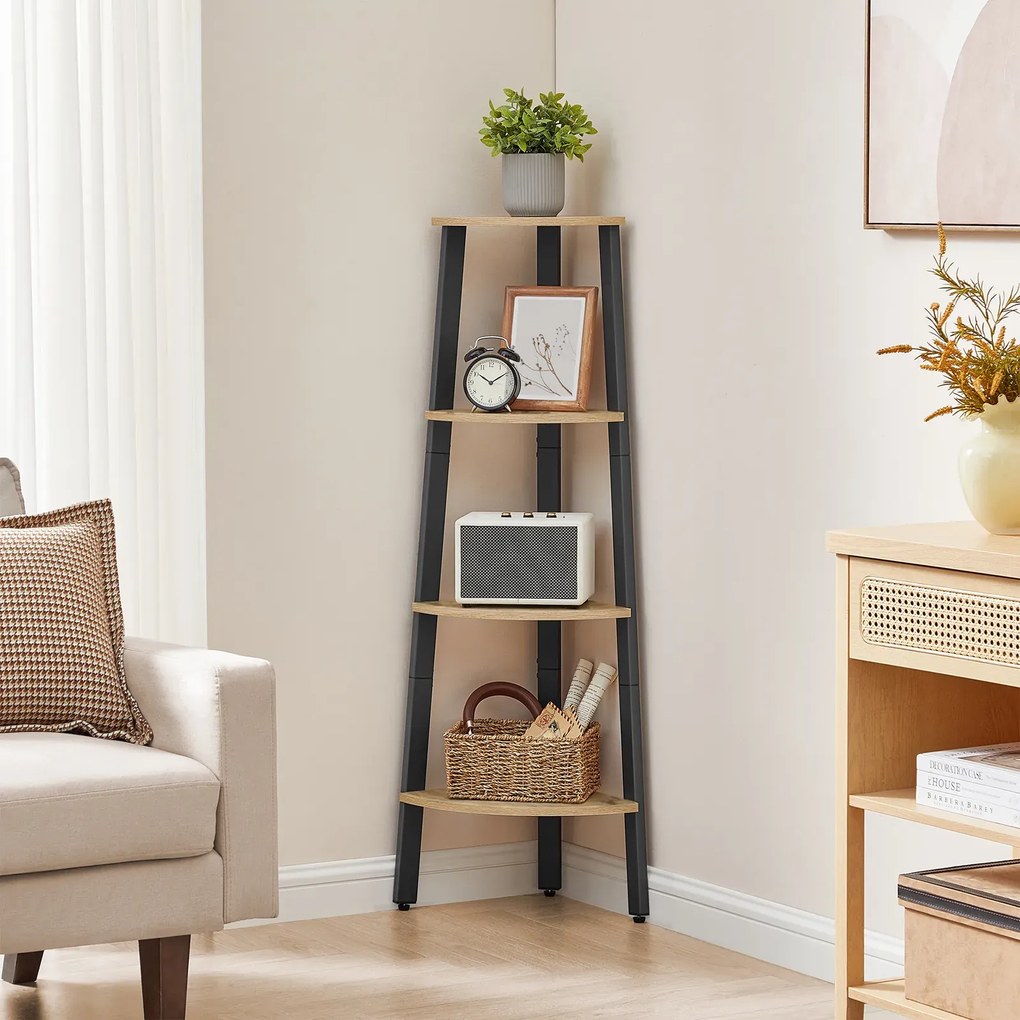 Narożny regał na książki dąb artisan - Cassine 3X