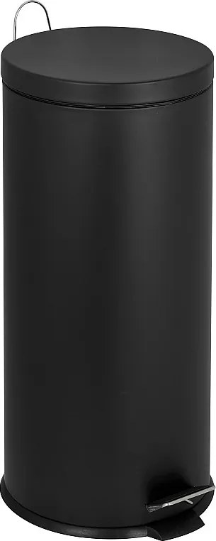 Kosz na Śmieci z Pedałem Inox URBAN czarny 30L