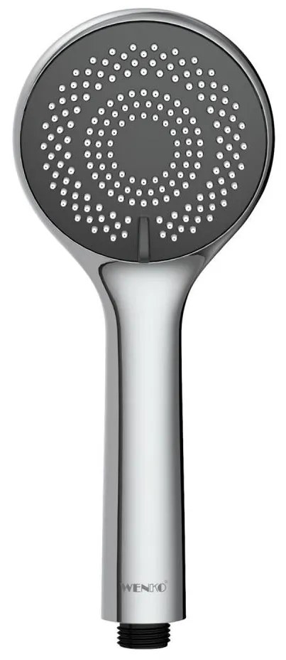 WENKO 23992100 - Głowica prysznicowa WATERSAVING SYSTEM 9,5x9,5 cm połysk chrom/szary