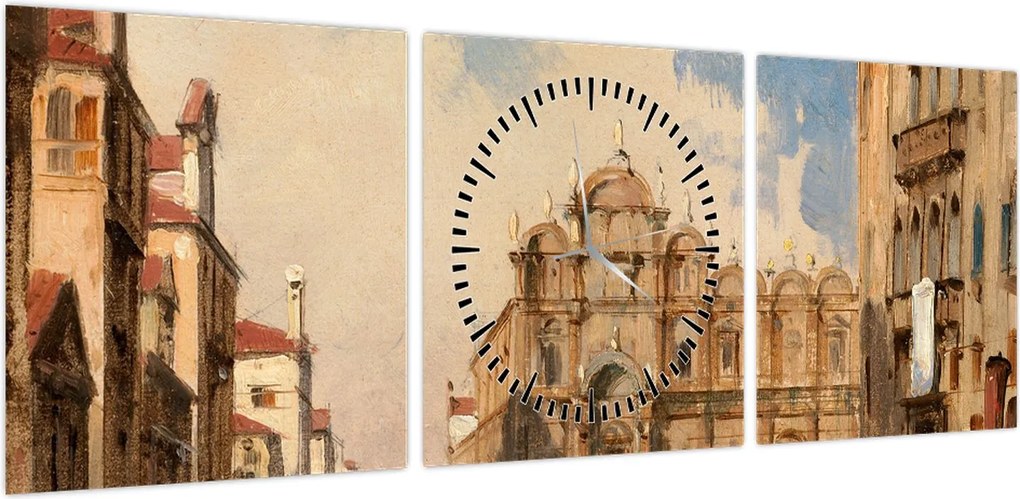 Obraz - Jules-Romain Joyant, The Scuola di San Marco, Venice, reprodukcje (z zegarem) (90x30 cm)