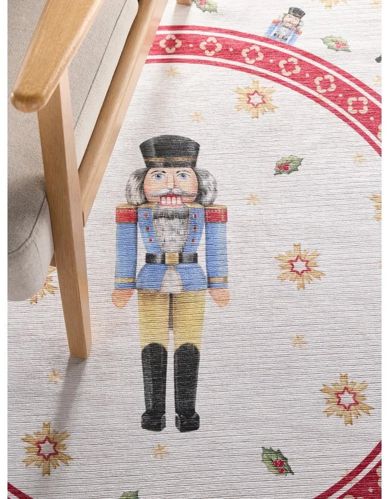 Czerwony okrągły dywan ze świątecznym motywem ø 160 cm Toy's Delight Nutcracker – Villeroy&amp;Boch