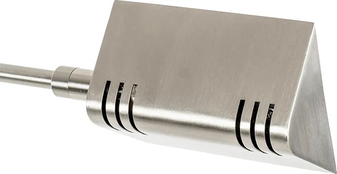 Designerska lampa podłogowa stalowa z wbudowanym LED i ściemniaczem dotykowym - Notia