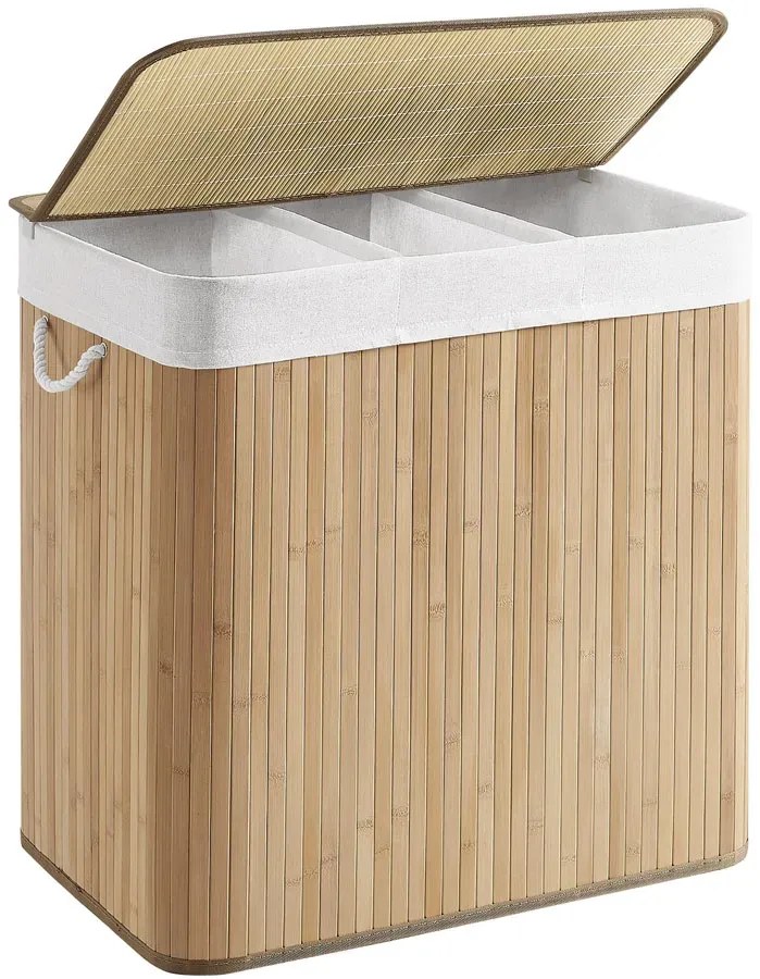 Bambusowy zamykany kosz na bieliznę H0-W87