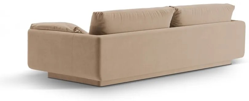 Beżowa aksamitna sofa 250 cm Torino – Micadoni