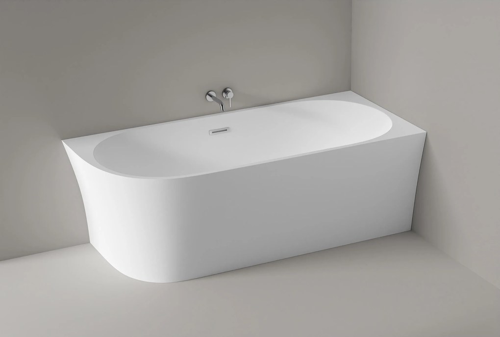 Oszczędzająca miejsce wanna wolnostojąca przyścienna NOVA CORNER akrylowa170 x 78 x 60 cm - Montaż prawostronny