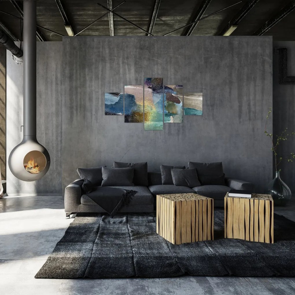 Obraz - Akwarelowa abstrakcja (125x70 cm)