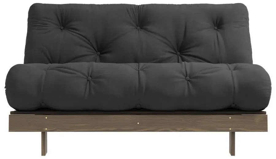 Czarna rozkładana sofa 140 cm Roots – Karup Design
