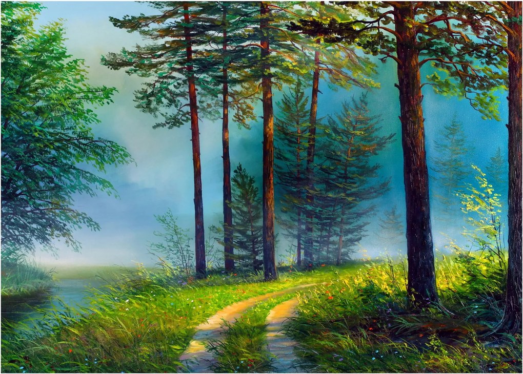Obraz - Obraz olejny przedstawiający krajobraz (70x50 cm)