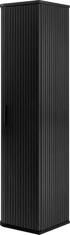 Szafka łazienkowa, czarna, uchwyt czarny, 35,5 x 139 x 31,5 cm