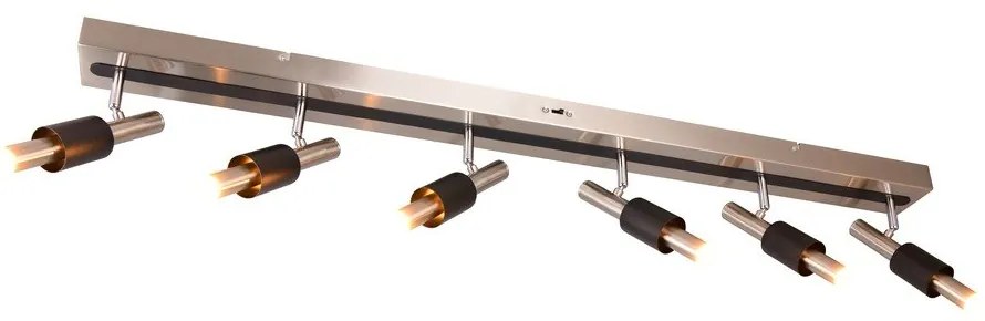Czarna/w kolorze srebra lampa punktowa LED 20,5x120 cm Ikaris – Trio Select