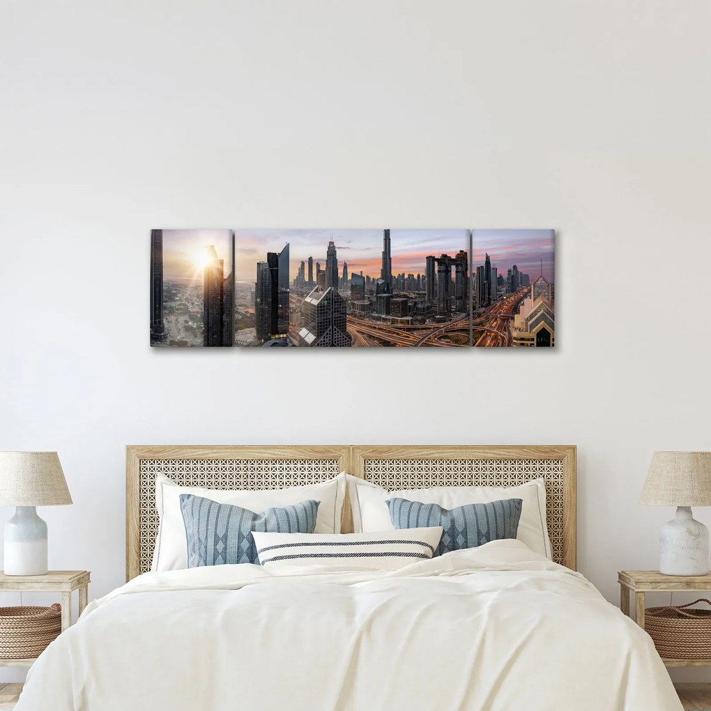 Obraz - Panorama Dubaju (170x50 cm)