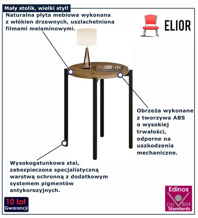 Nowoczesny stolik kawowy dąb lancelot  D4-G96