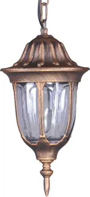 Czarno-złota lampa wisząca na taras w stylu retro- S324-Confucio