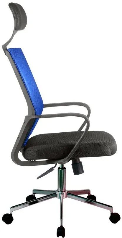 Niebieski Profilowany Fotel Obrotowy H2-N30