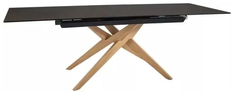 STÓŁ LORETO CERAMIC BRĄZ OSSIDO BRUNO / DĄB 180(230)X90 SIGNAL