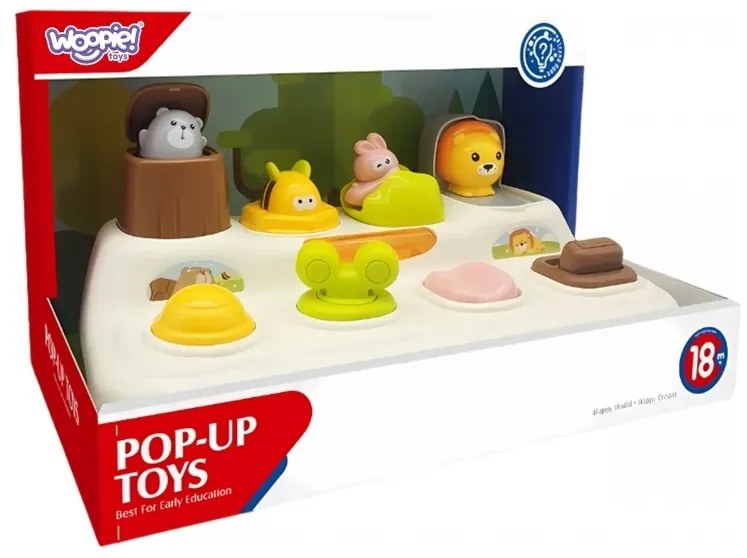 Woopie baby zabawka edukacyjna wyskakujące zwierzątka zoo pop up