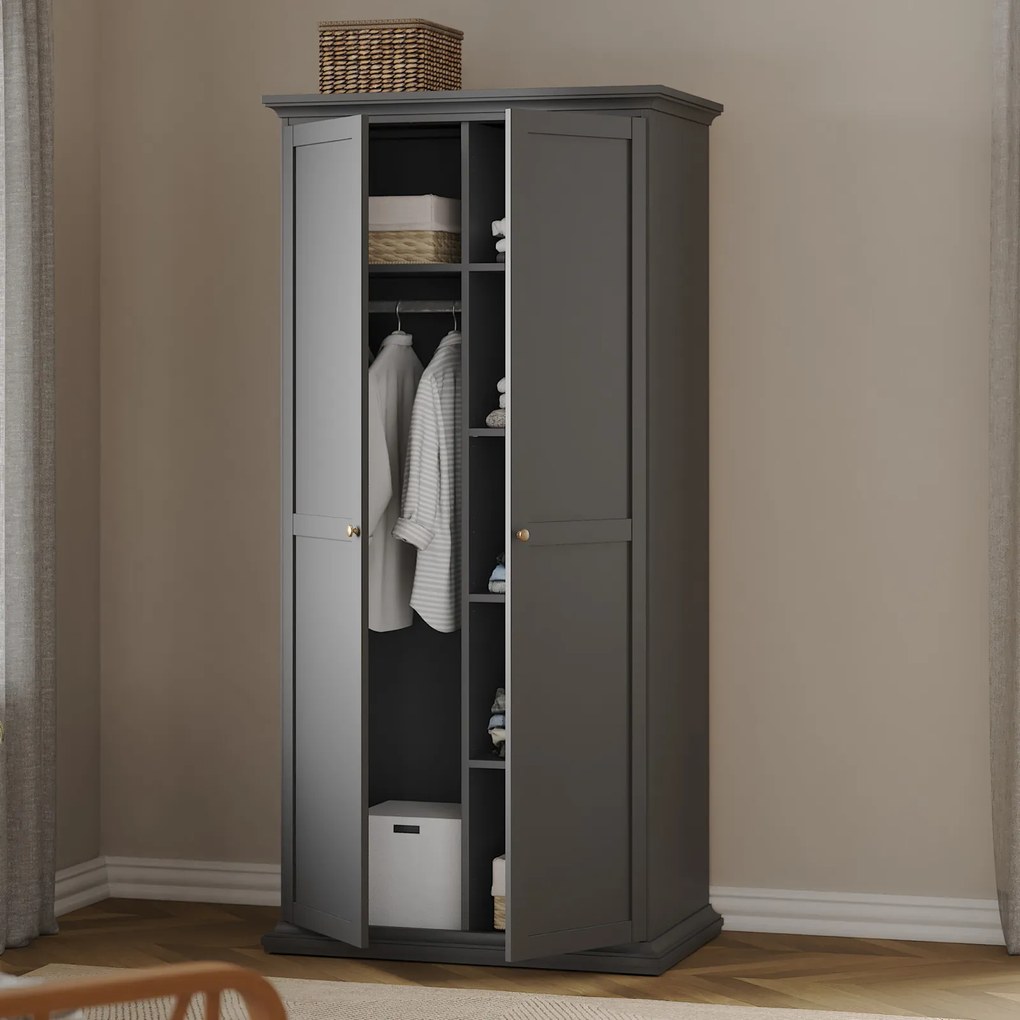 Dwudrzwiowa szafa Paris 2 kolor szary