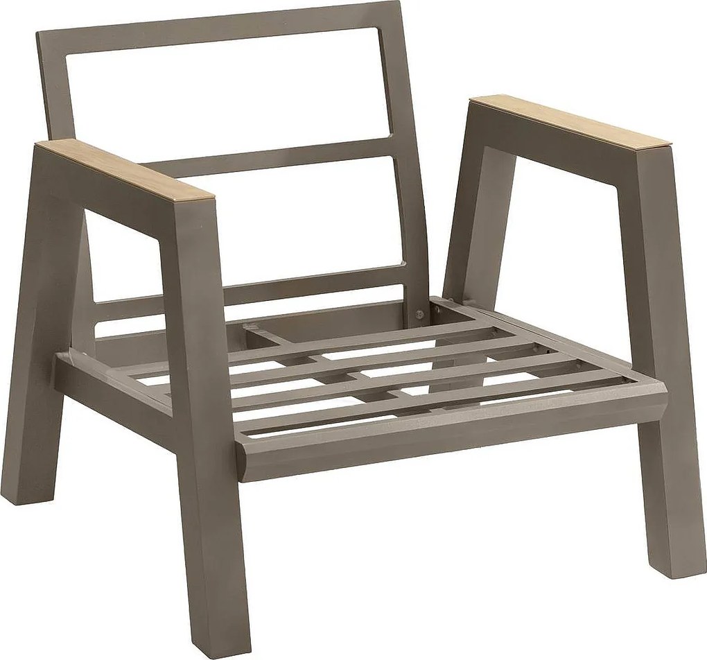 Zestaw aluminiowy HELIOS dla 7 osób (szaro-brązowy)