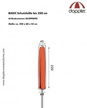 Basic - czasza parasola ochronny na parasole centralne do 350 cm
