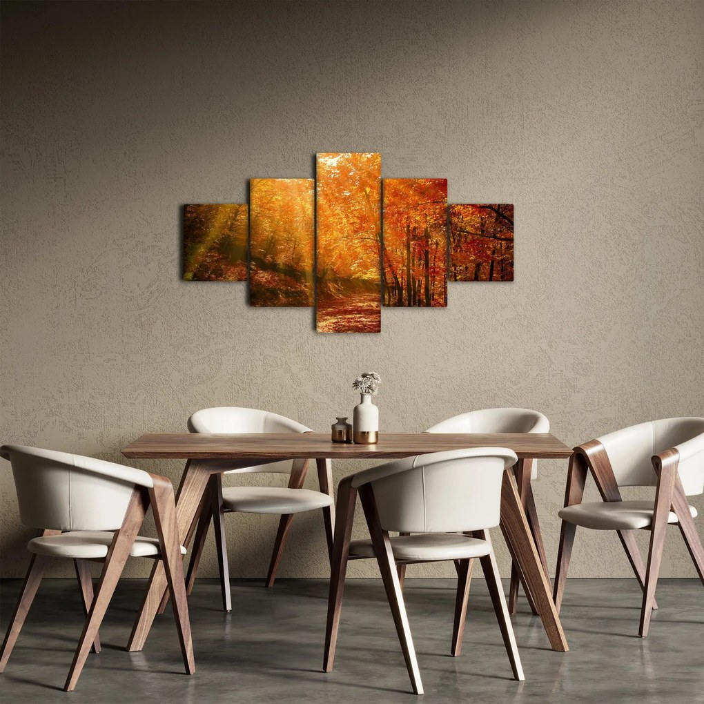 Obraz jesiennego lasu (125x70 cm)