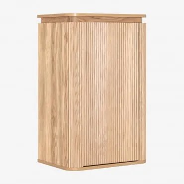 Szafka Wisząca Do Łazienki Z Drewna Carsone Brązowy Naturalne Drewno - Sklum