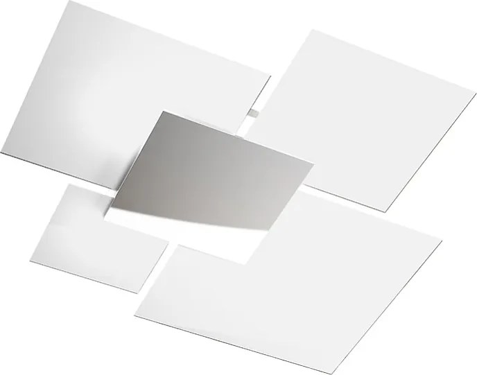 Nowoczesna lampa sufitowa 1088/90-BI Białe szkło 4xE27