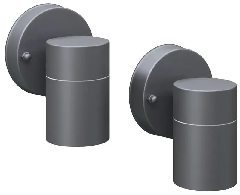 Zestaw 2 czarnych kinkietów zewnętrznych - O-005 T4-L34