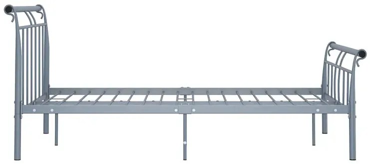 Szare metalowe łóżko dwuosobowe 140x200 cm - Ventano