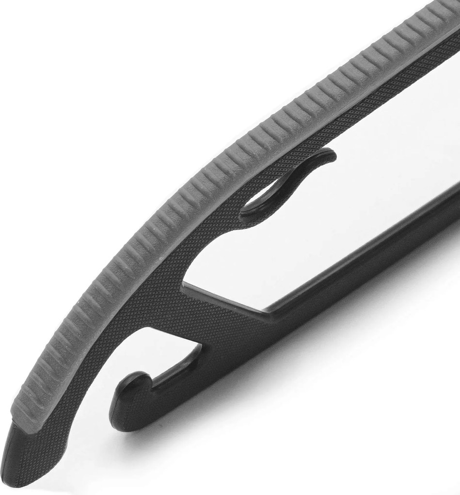 Zestaw wieszaków z antypoślizgową nakładką SOFTY 20 szt. czarno-szare