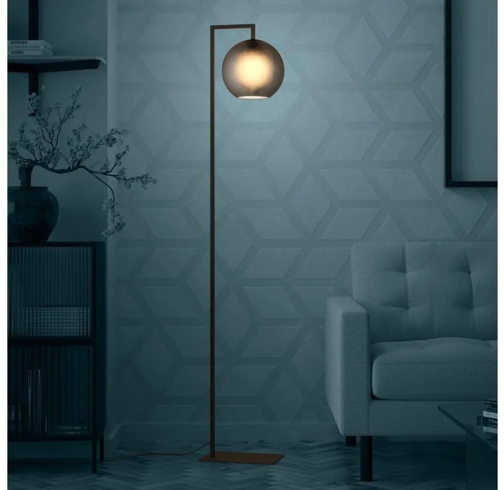 Eglo 390254 - Lampa podłogowa ARANGONA 1xE27/40W/230V dymny