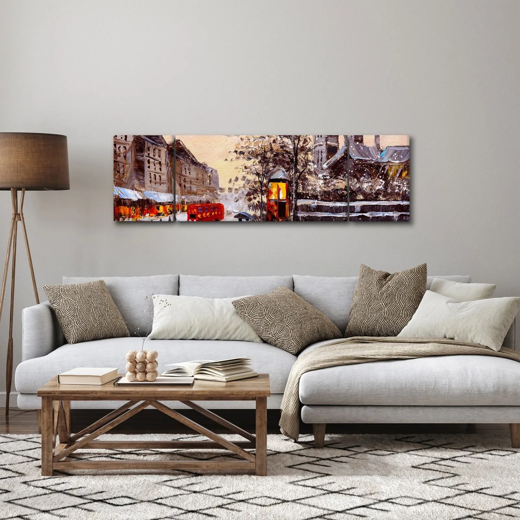 Obraz - Obraz miasta zimą (170x50 cm)