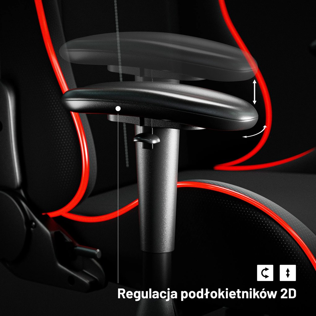 Fotel gamingowy LED RGB czarny Diablo X-Starter