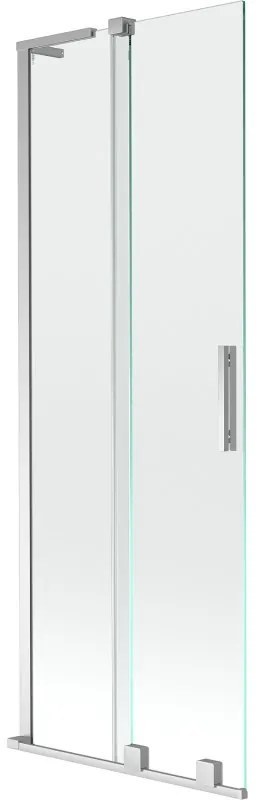 Mexen Velar L parawan nawannowy 2-skrzydłowy rozsuwany 70 x 150 cm, transparent, chrom - 896-070-003-01-01