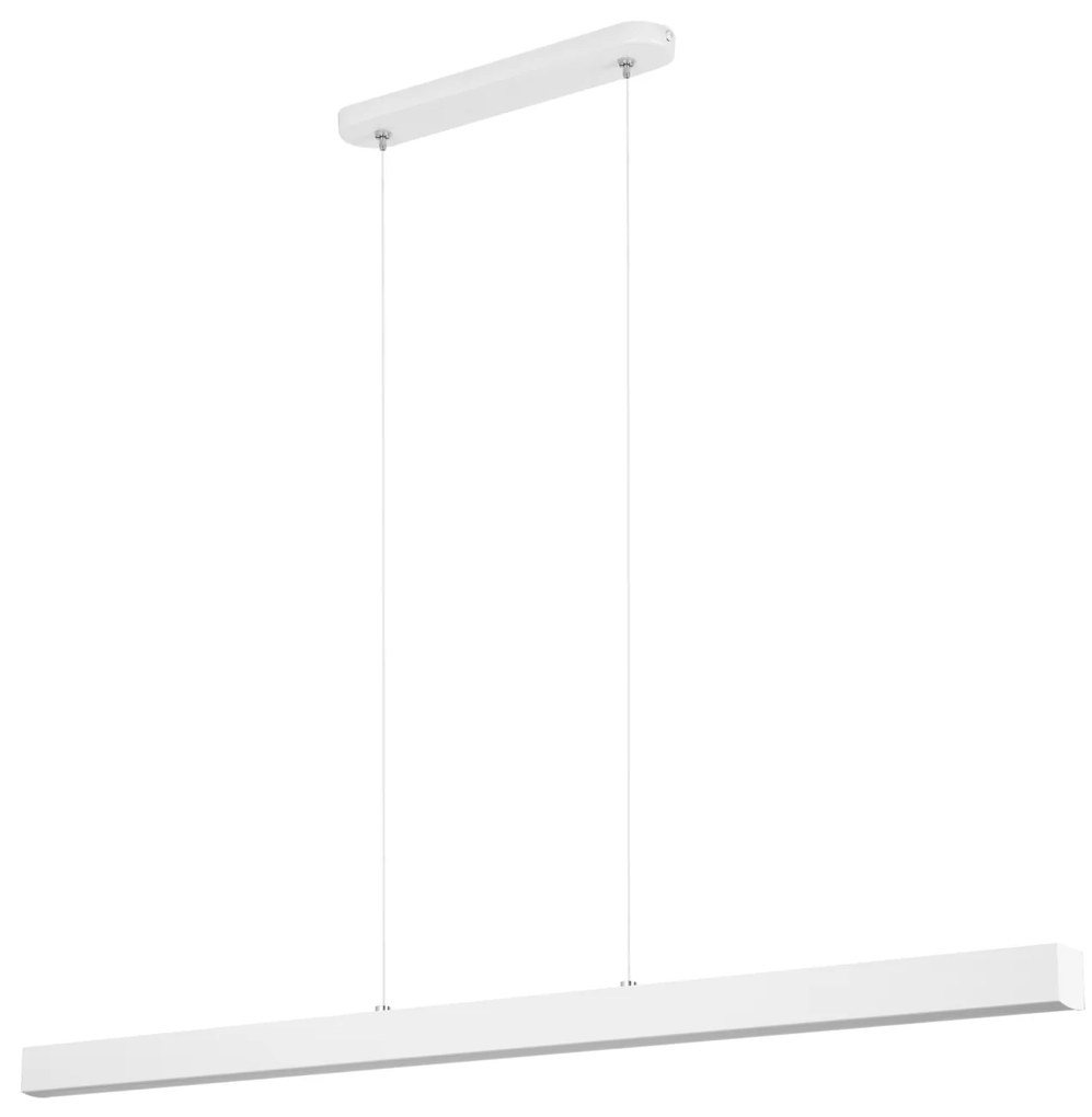 Biała lampa wisząca LED 96cm z metalu W96LED-4K-WEIß wymienny LED wyso