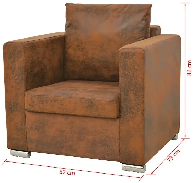 3-osobowa sofa i fotel do salonu - Lemis