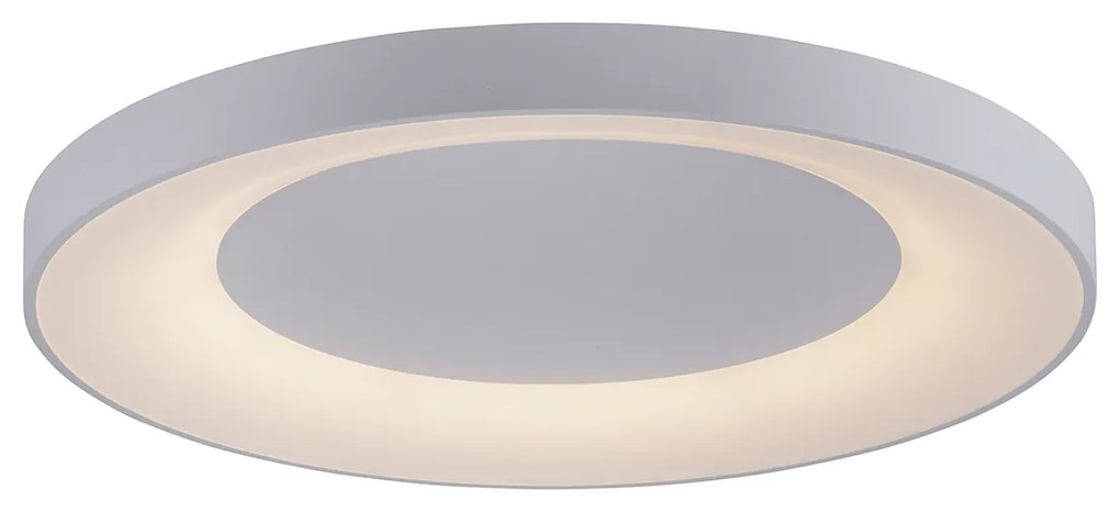Lampa sufitowa biała z wbudowanym LED z pilotem - Meidan Nowoczesny Oswietlenie wewnetrzne