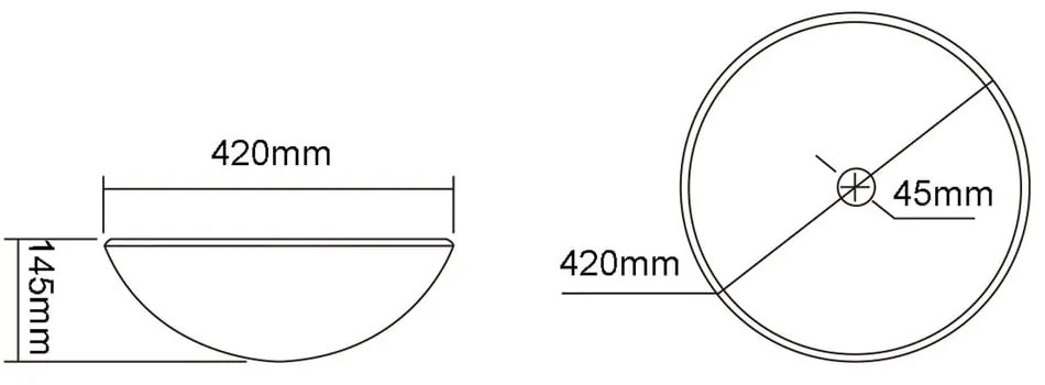 Biała szklana okrągła umywalka ø 42 cm Telica – Sapho