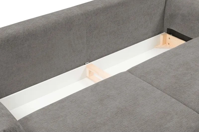 Sofa ADEL z funkcja spania i pojemnikiem JASNY GRAFIT OVER THE HORIZON 90