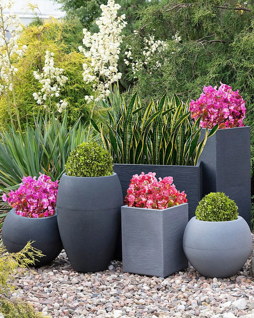 Osłona donicy Cubus Grey 29 x 29 x 40 cm