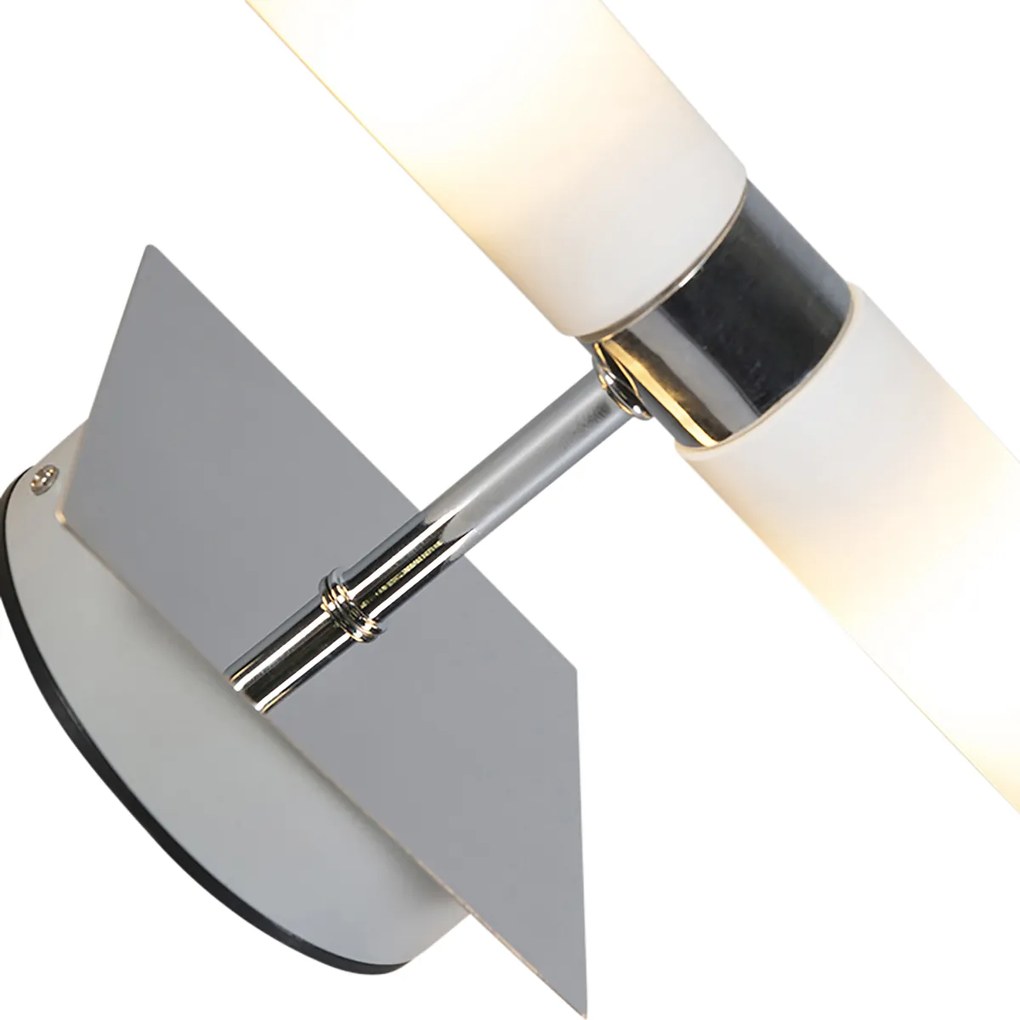 Inteligentna lampa ścienna chrom IP44 w komplecie z 2 żarówkami Wi-Fi G9 - Bath