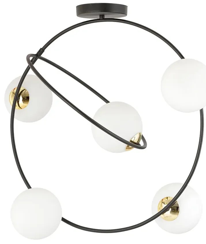 Nowoczesna lampa sufitowa z mlecznymi kloszami - D125 B7-B52