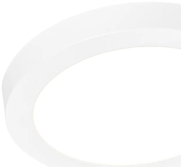 Zewnetrzna Zestaw 6 reflektorów wpuszczanych lub natynkowych biały 18 cm z LED z 3-stopniową funkcją ściemniania do ciepłej barwy - Trans Oswietlenie zewnetrzne