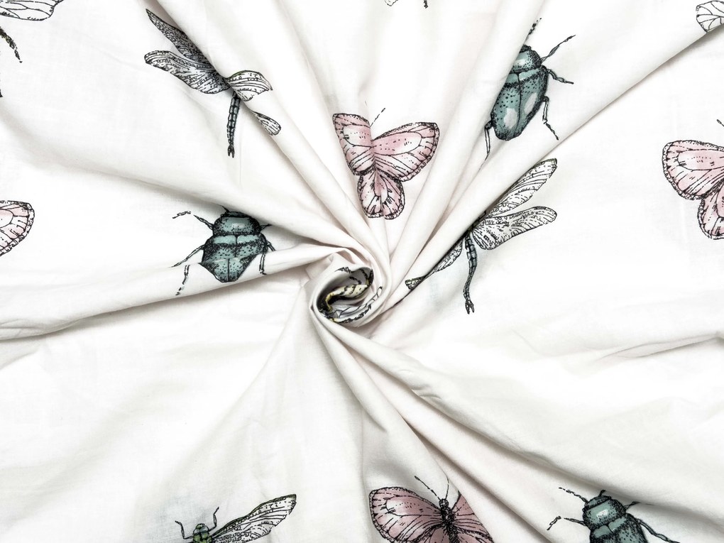 PrzytulneMieszkanie.pl PrzytulneMieszkanie.pl Bawełniana pościel do łóżeczka TINY WINGS biała Rozmiar pościeli: 45 x 65 cm | 90 x 135 cm