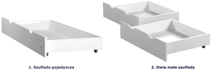 Dziecięce łóżko piętrowe z szufladą, sosna Lefior 4X