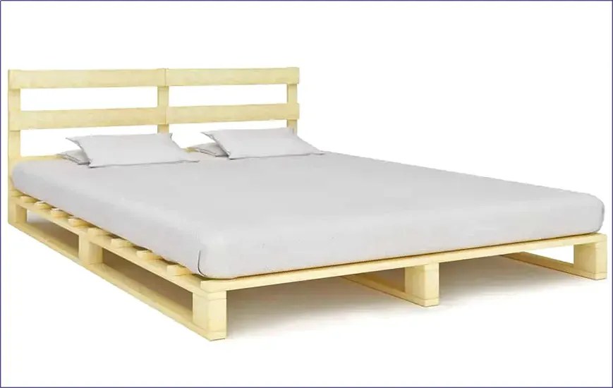 Drewniane łóżko z zagłówkiem T5-S96