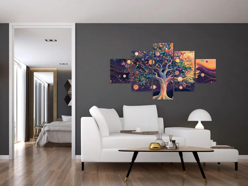 Obraz – Fioletowe drzewo pełne energii (125x70 cm)