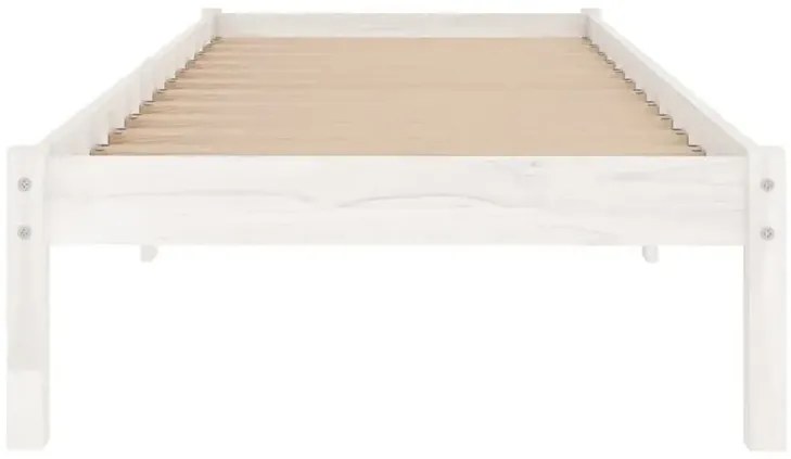 Pojedyncze białe sosnowe łóżko 90x200 cm - Selvis 3X